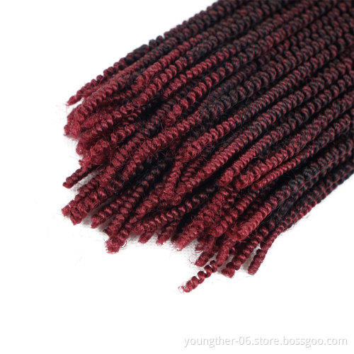 8Inch 130g Nubian Spring Twist Red Curly  Hair Extensions Braid Synthentic Crochet  Hair
